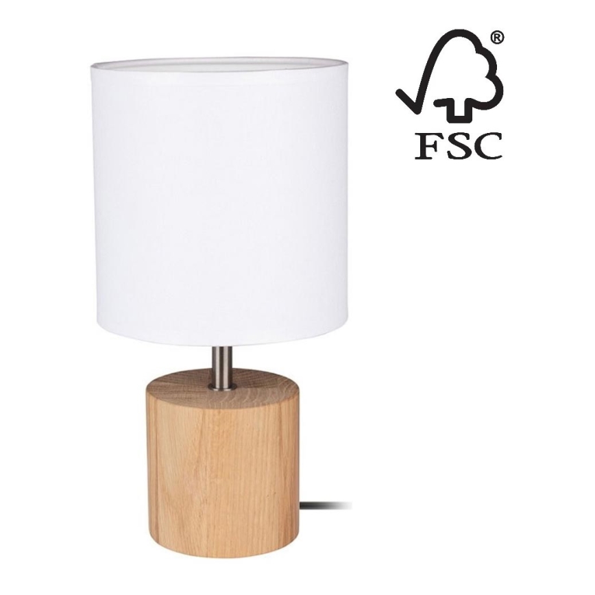 Stolná lampa TRONGO ROUND 1xE27/25W/230V dub – FSC certifikované