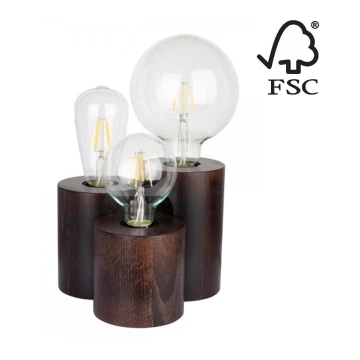 Stolná lampa VINCENT 3xE27/15W/230V buk – FSC certifikované