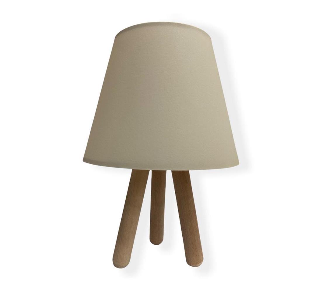  Stolná lampa WOOD 1xE27/60W/230V béžová 