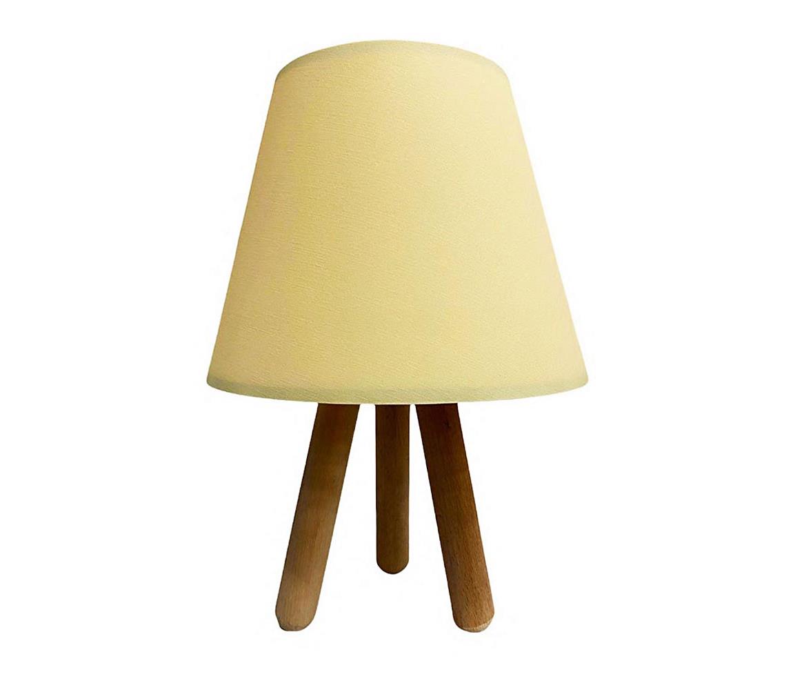  Stolná lampa WOOD 1xE27/60W/230V krémová 