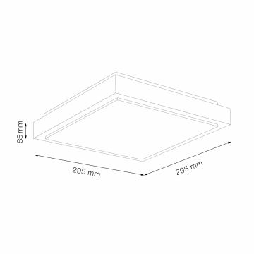 Stropné svietidlo KAZIMIERZ 2xE27/20W/230V 29,5x29,5 cm čierna