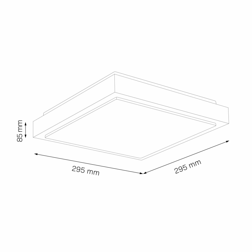 Stropné svietidlo KAZIMIERZ 2xE27/20W/230V 29,5x29,5 cm čierna