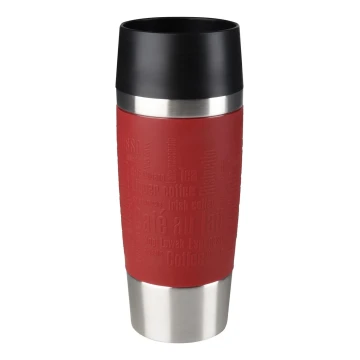 Tefal - Cestovný hrnček 360 ml TRAVEL MUG nerez/červená