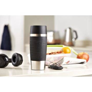 Tefal - Cestovný hrnček 360 ml TRAVEL MUG nerez/čierna