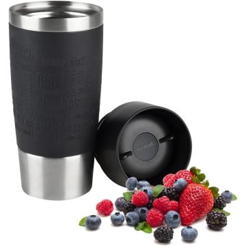 Tefal - Cestovný hrnček 360 ml TRAVEL MUG nerez/čierna