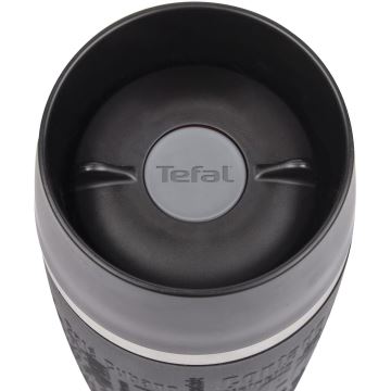 Tefal - Cestovný hrnček 360 ml TRAVEL MUG nerez/čierna