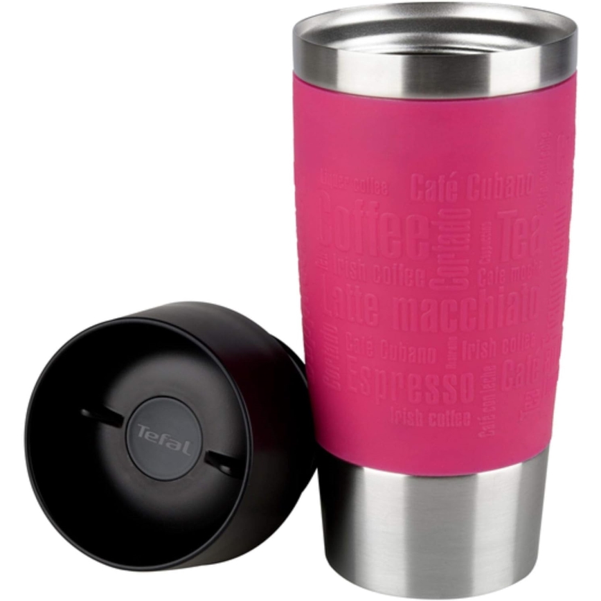 Tefal - Cestovný hrnček 360 ml TRAVEL MUG nerez/ružová