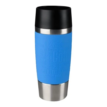 Tefal - Cestovný hrnček 360 ml TRAVEL MUG nerez/svetlomodrá