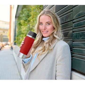 Tefal - Cestovný hrnček 500 ml TRAVEL MUG nerez/červená