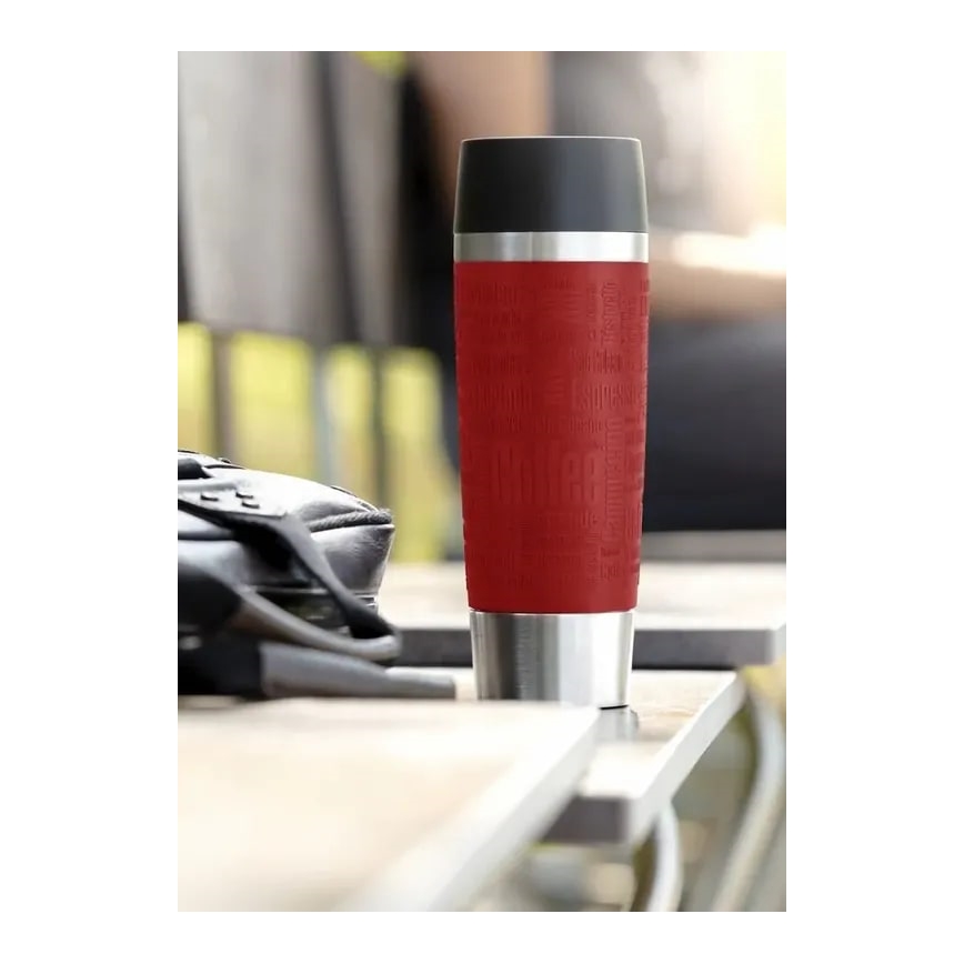 Tefal - Cestovný hrnček 500 ml TRAVEL MUG nerez/červená