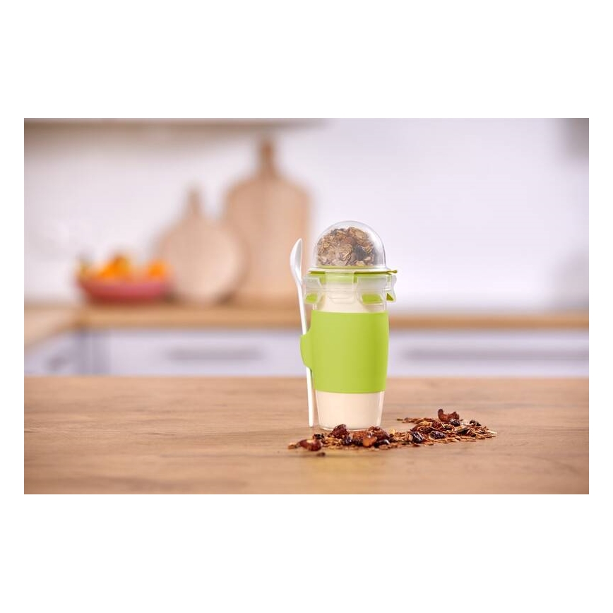 Tefal - Dóza na jogurt s lyžičkou 0,45 l MASTER SEAL TO GO zelená