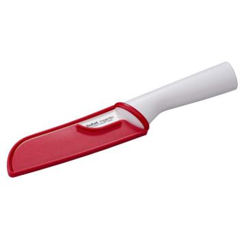 Tefal - Keramický nôž santoku INGENIO 13 cm biela/červená