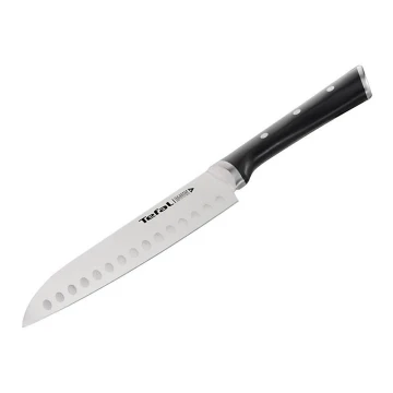 Tefal - Nerezový nôž santoku ICE FORCE 18 cm chróm/čierna
