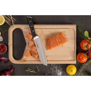 Tefal - Nerezový nôž santoku ICE FORCE 18 cm chróm/čierna