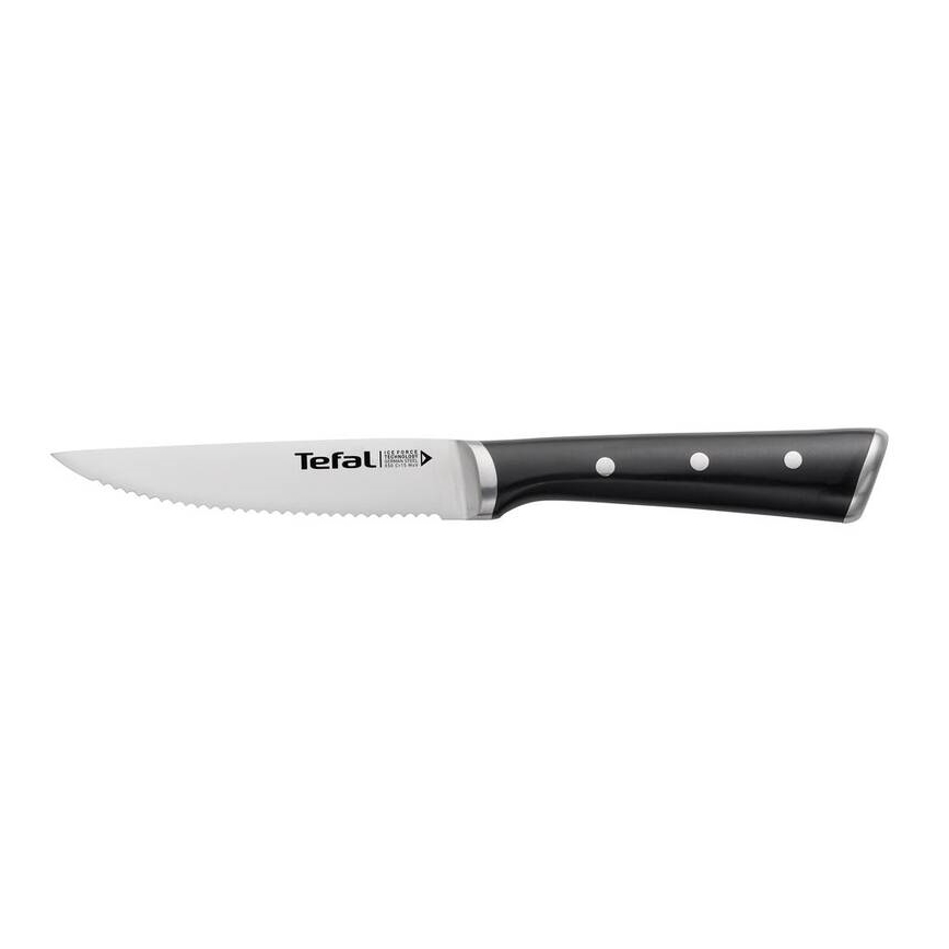 Tefal - SADA 4x Nerezový nôž na steak ICE FORCE 11 cm chróm/čierna