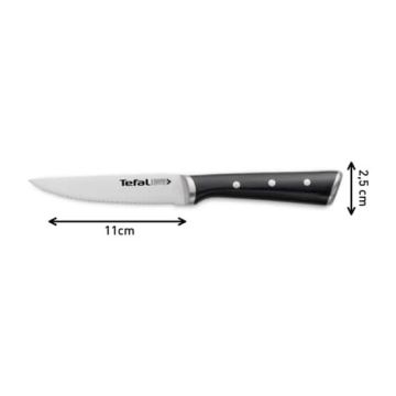 Tefal - SADA 4x Nerezový nôž na steak ICE FORCE 11 cm chróm/čierna