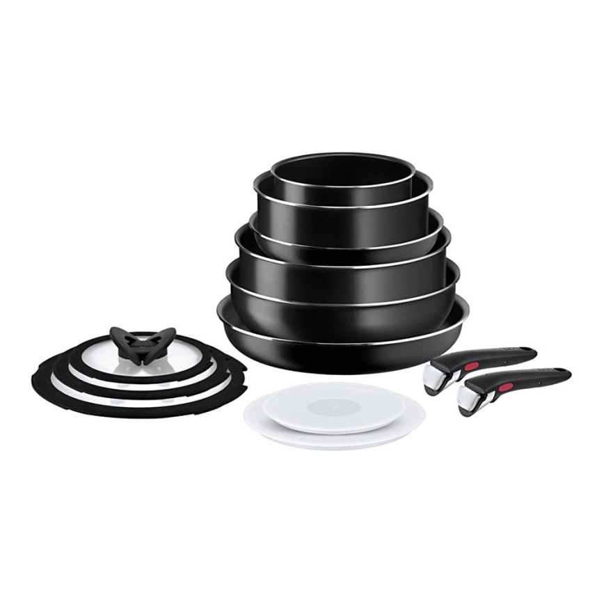 Tefal - Sada riadu 13 ks INGENIO EASY COOK & CLEAN BLACK