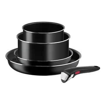 Tefal - Sada riadu 5 ks INGENIO EASY COOK & CLEAN BLACK