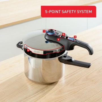 Tefal - Sada tlakových hrncov 4/6 l SECURE TRENDY nerez