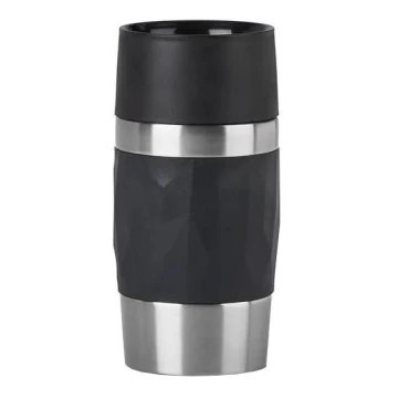 Tefal - Termohrnček 300 ml COMPACT MUG nerez/čierna