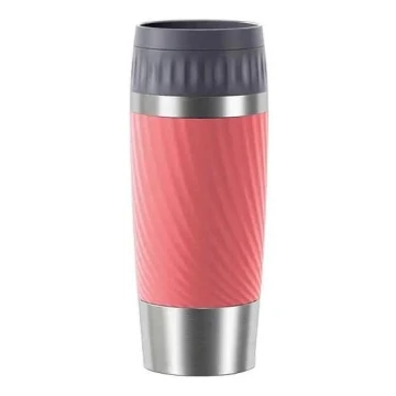 Tefal - Termohrnček 360 ml EASY TWIST MUG nerez/ružová