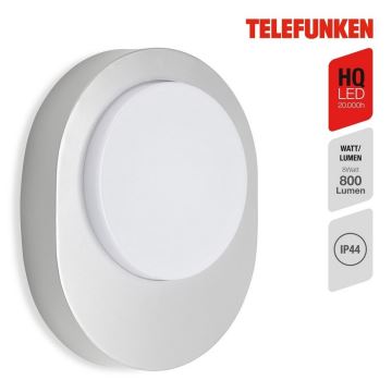 Telefunken 312004TF - LED Vonkajšie nástenné svietidlo LED/8W/230V IP44 strieborná
