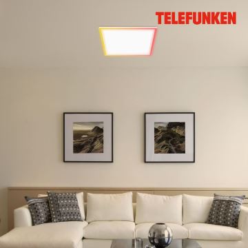 Telefunken 321206TF - LED RGBW Stmievateľné stropné svietidlo LED/18W/230V 3000-6500K + diaľkové ovládanie