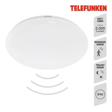 Telefunken 601306TF - LED Kúpeľňové stropné svietidlo so senzorom LED/20W/230V IP44 pr. 40 cm