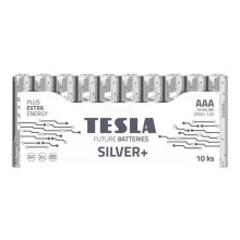 Tesla Batteries - 10 ks Alkalická batéria AAA SILVER+ 1,5V 1300 mAh