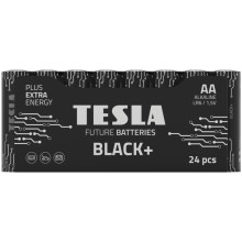 Tesla Batteries - 24 ks Alkalická batéria AA BLACK+ 1,5V 2800 mAh