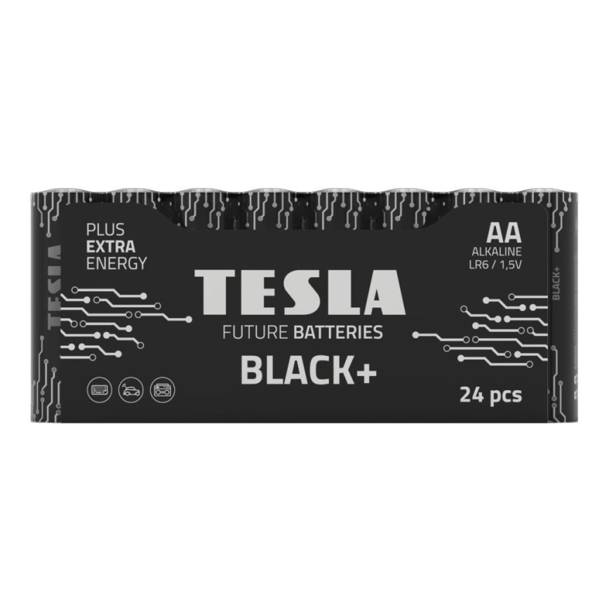 Tesla Batteries - 24 ks Alkalická batéria AA BLACK+ 1,5V 2800 mAh