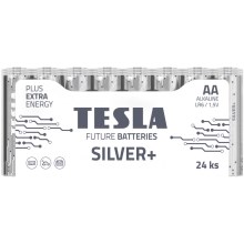 Tesla Batteries - 24 ks Alkalická batéria AA SILVER+ 1,5V 2900 mAh
