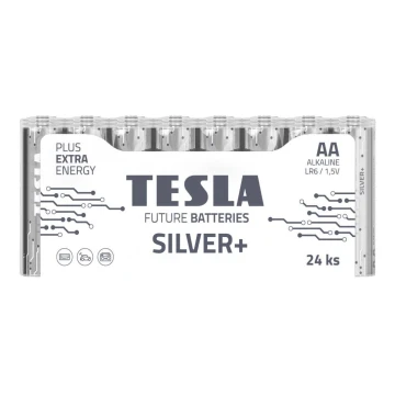 Tesla Batteries - 24 ks Alkalická batéria AA SILVER+ 1,5V 2900 mAh