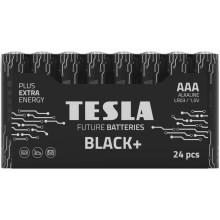 Tesla Batteries - 24 ks Alkalická batéria AAA BLACK+ 1,5V 1200 mAh