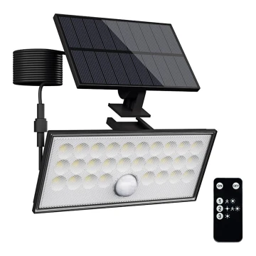 Top Light - LED Solárny nástenný reflektor so senzorom HELEON VARIO LED/8W/3,7V IP65 4000K + diaľkové ovládanie