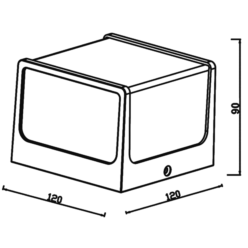 Top Light - LED Vonkajšie nástenné svietidlo BLOCK LED/8W/230V IP65 4000K