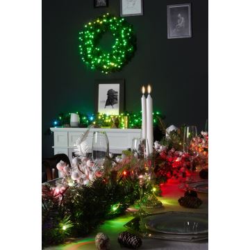 Twinkly - LED RGBW Stmievateľná vianočná dekorácia PRE-LIT GARLAND 50xLED 6,2m Wi-Fi