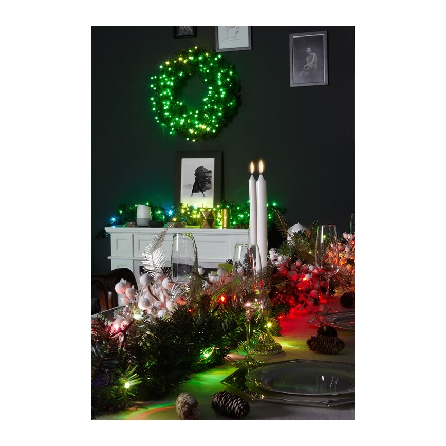 Twinkly - LED RGBW Stmievateľná vianočná dekorácia PRE-LIT GARLAND 50xLED 6,2m Wi-Fi