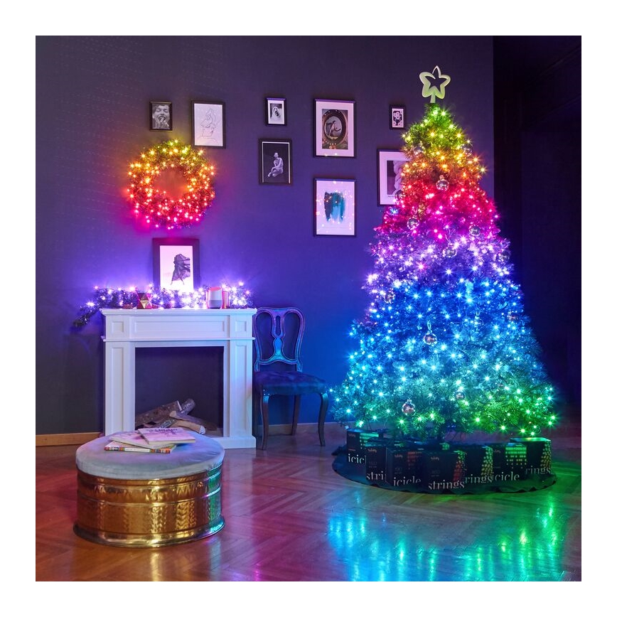 Twinkly - LED RGBW Stmievateľná vianočná dekorácia PRE-LIT GARLAND 50xLED 6,2m Wi-Fi