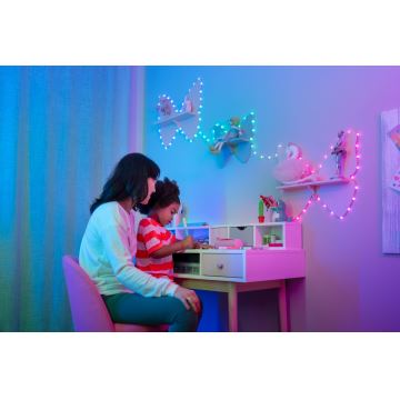 Twinkly - LED RGB Stmievateľný vianočná reťaz 100xLED 8 m USB Wi-Fi
