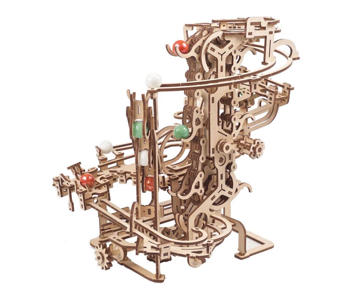 Ugears Ugears - 3D drevenené mechanické puzzle Guličková dráha reťazová 