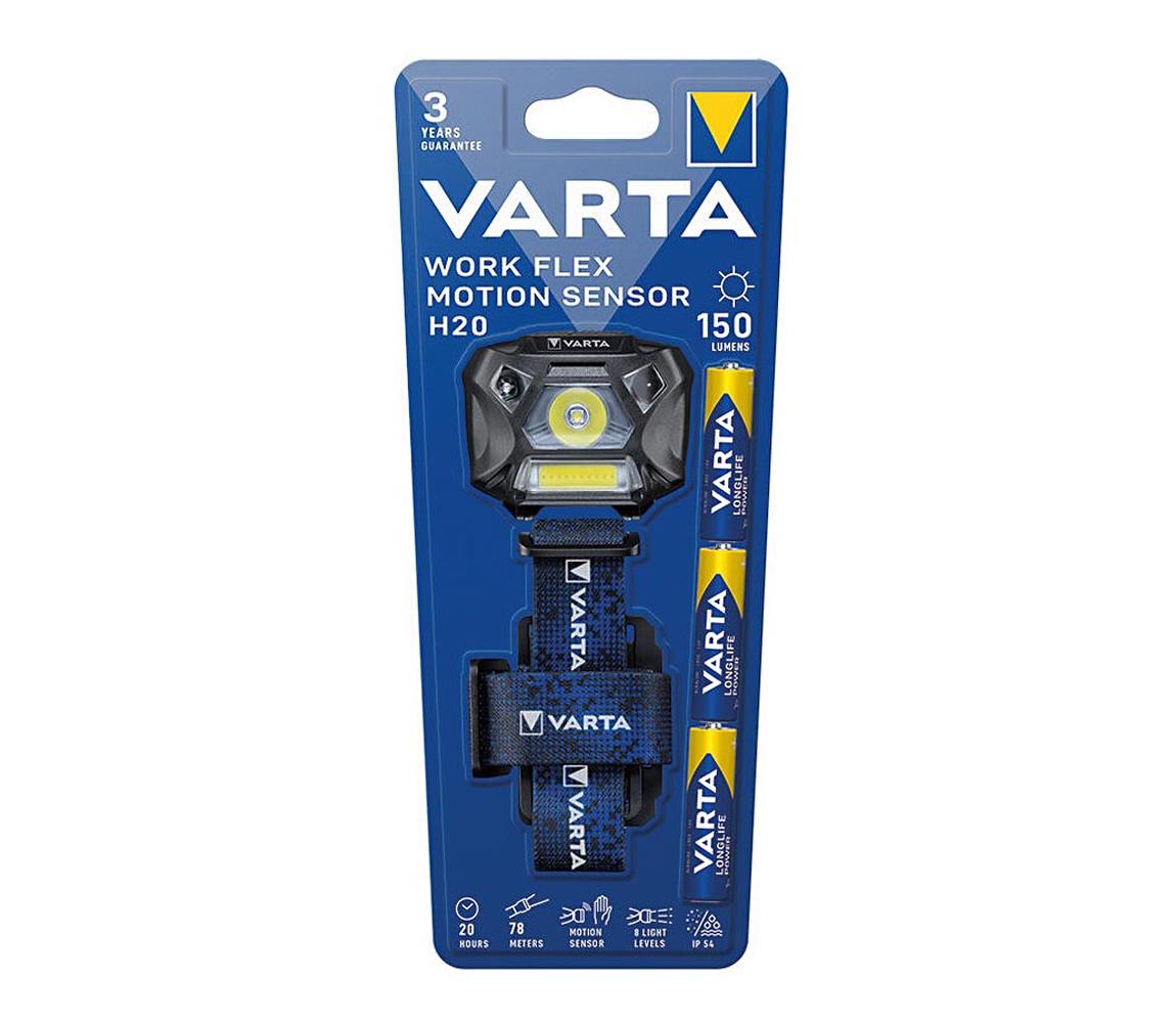 VARTA Varta 18648101421 - LED Stmievateľná čelovka so senzorom WORK FLEX LED/3xAAA IP54 