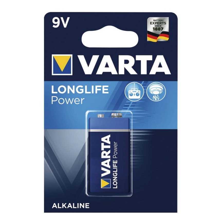 Varta 4922121411 - 1 ks Alkalická batéria LONGLIFE 9V