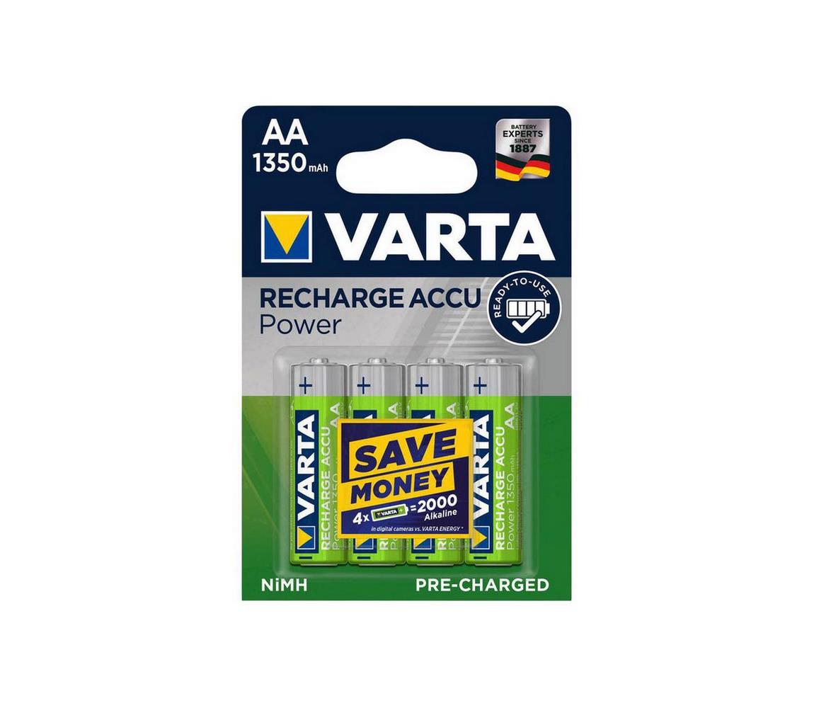 VARTA Varta 56746101404 - 4 ks Alkalická batéria RECHARGE AA 1,2V/1350 mAh 