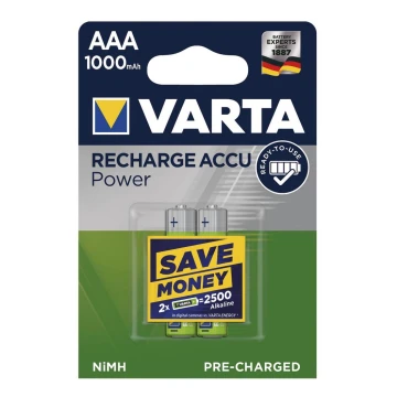 Varta 5703301402 - 2 ks Alkalická batéria RECHARGE  AAA  1,2V