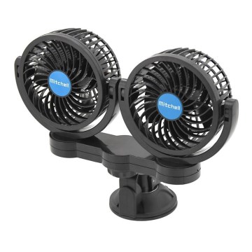 Ventilátor s prísavkou do auta 7W/12V čierna