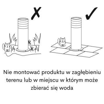 Vonkajšia lampa RINO 1xE27/12W/230V IP54 44 cm čierna