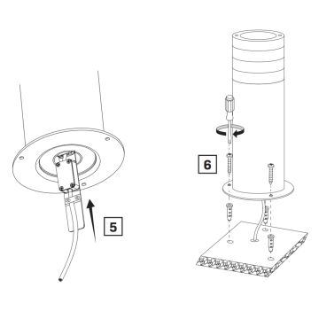 Vonkajšia lampa RINO 1xE27/12W/230V IP54 44 cm čierna