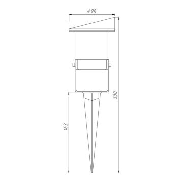 Vonkajšia lampa VILO 1xGU10/60W/230V IP65 čierna