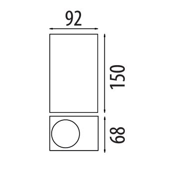 Vonkajšie nástenné svietidlo GUBE-S 2xGU10/7W/230V IP44